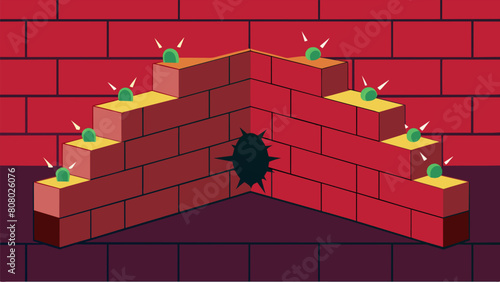 A wall fortified by bricks of anxiety creating a claustrophobic environment where individuals are unable to see beyond their own fears..