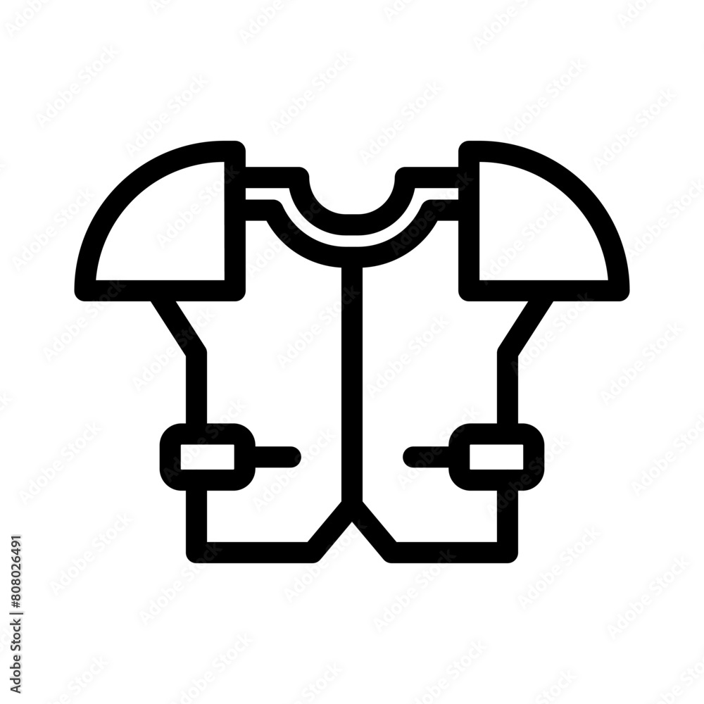 shoulder pads line icon illustration vector graphic shoulder pads line icon illustration vector graphic