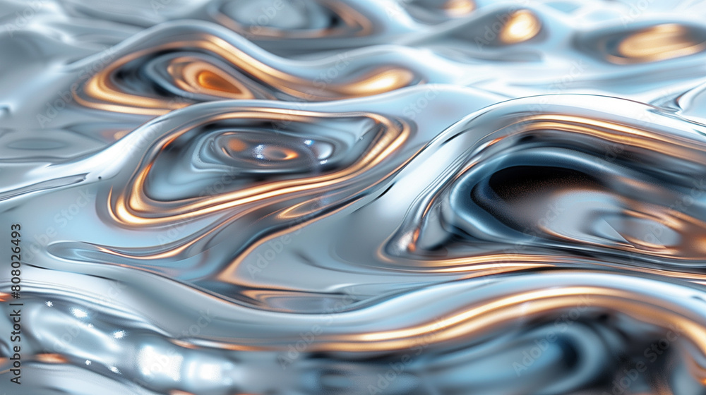 Chrome Waves Background. Chrome Waves Background.