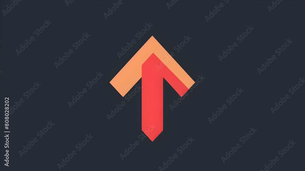 Upward Trending Arrow Symbol for Progress and Success Upward Trending Arrow Symbol for Progress and Success