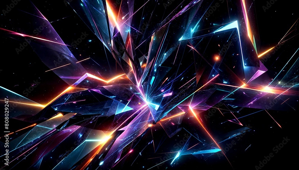 Vibrant Geometric Art- Futuristic and Dynami Vibrant Geometric Art- Futuristic and Dynami