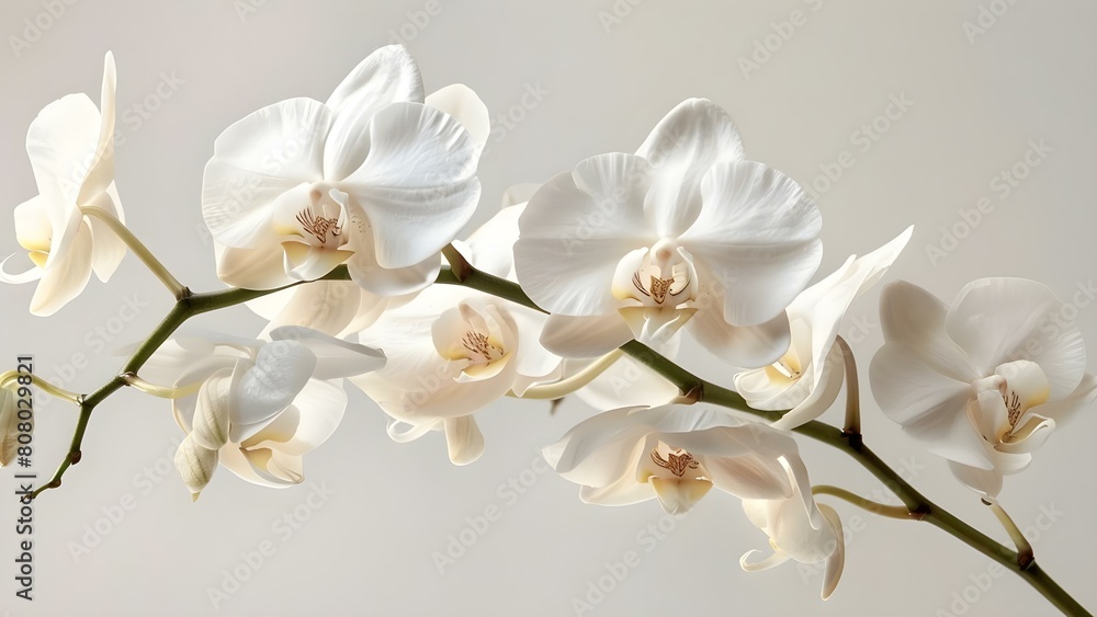Captivating K Close-up of a Stunning White Orchid in Full Bloom. Concept Orchid Photography, Close-up Shots, White Flowers, Nature Photography, Botanical Beauty Captivating K Close-up of a Stunning White Orchid in Full Bloom. Concept Orchid Photography, Close-up Shots, White Flowers, Nature Photography, Botanical Beauty
