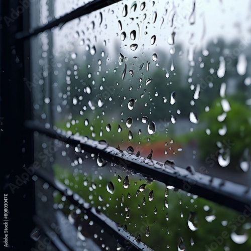  raindrops on a window close up k uhd very detailed high quality photo