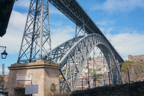 Picturesque view of the Don Luis I bridge in Porto during daylight