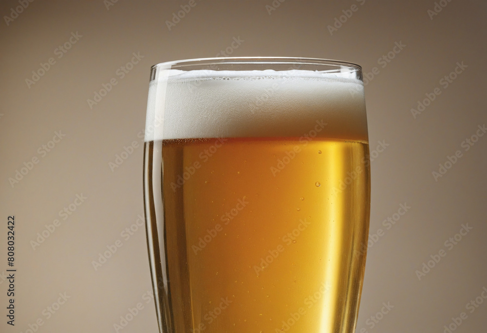 Celebrate with a Refreshing Close-Up of a Cold Glass of Lager Celebrate with a Refreshing Close-Up of a Cold Glass of Lager
