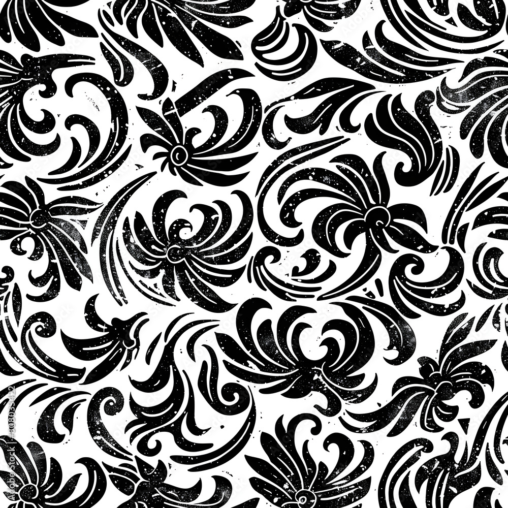 seamless black and white pattern ai generative seamless black and white pattern ai generative