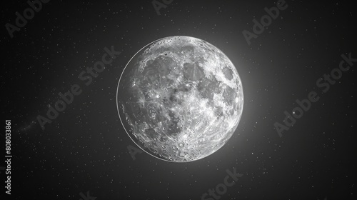 beautiful bright full moon generative ai
