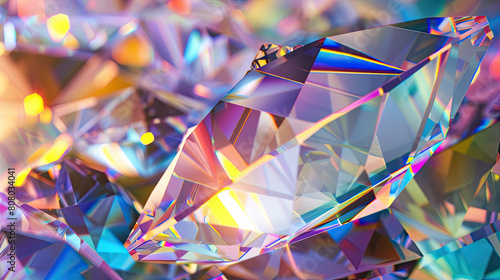 Crystal prism diamond background overlay digital art reflection