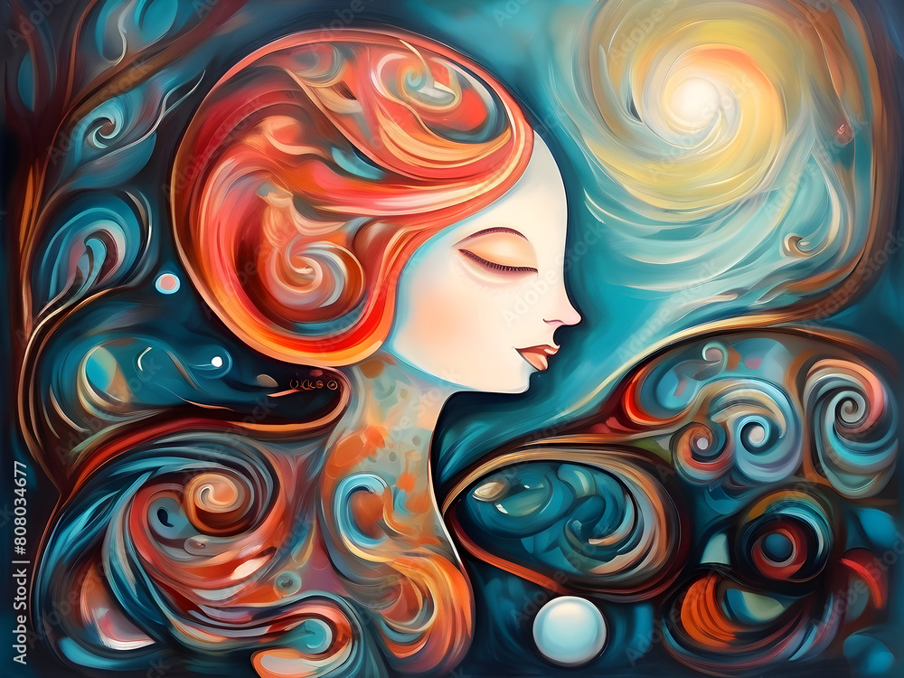 Girl Portrait Surreal Illustration Art Girl Portrait Surreal Illustration Art