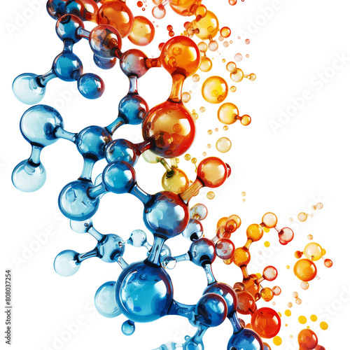 Abstract molecules, on transparent background