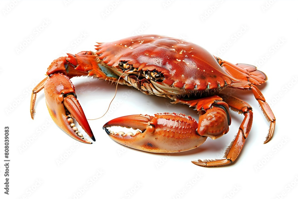 Crab isolated on white background,  Clipping path included for easy extraction