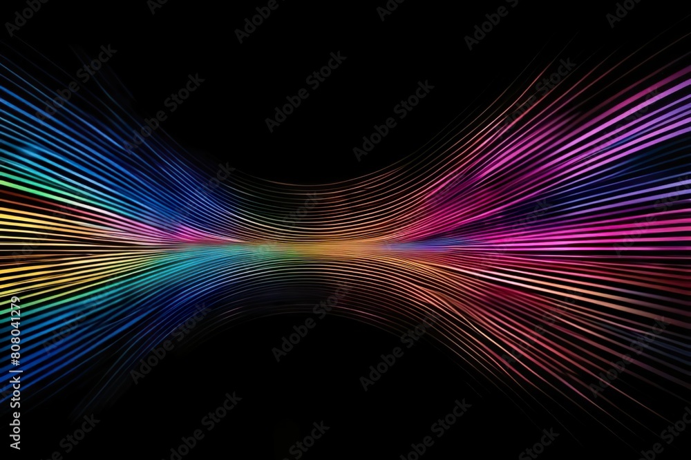 Rainbow Symphony: Vibrant Audio-Visual Imagery Against a Dark Canvas Rainbow Symphony: Vibrant Audio-Visual Imagery Against a Dark Canvas