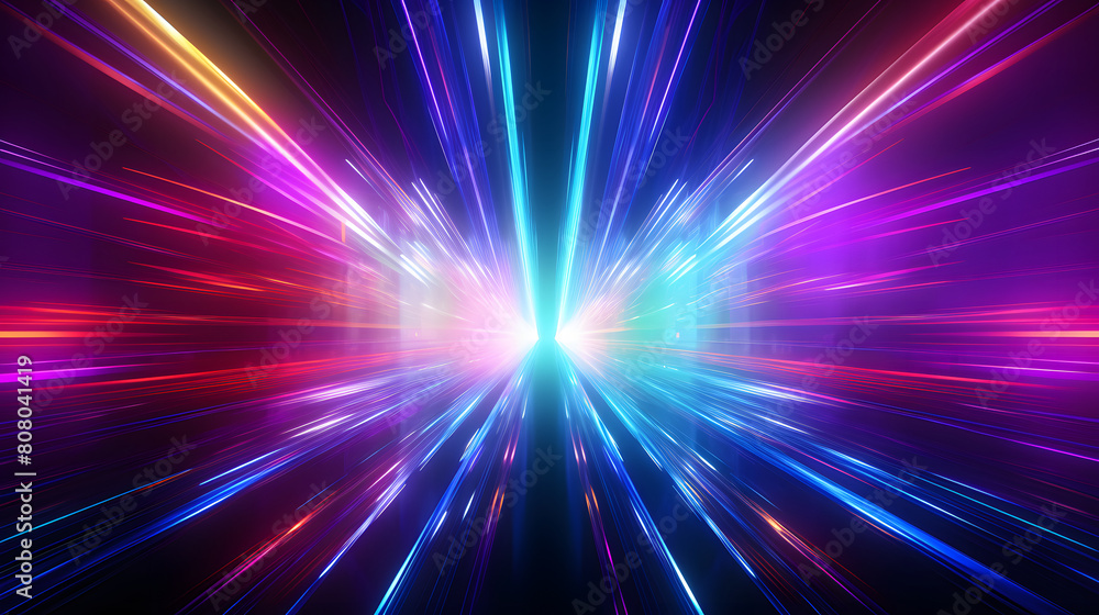 Bright colorful neon rays and glowing lines poster background Bright colorful neon rays and glowing lines poster background