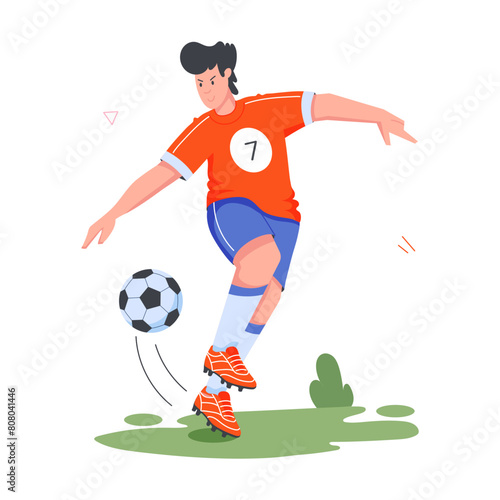 Soccer Players Flat Illustrations © Vectors Market