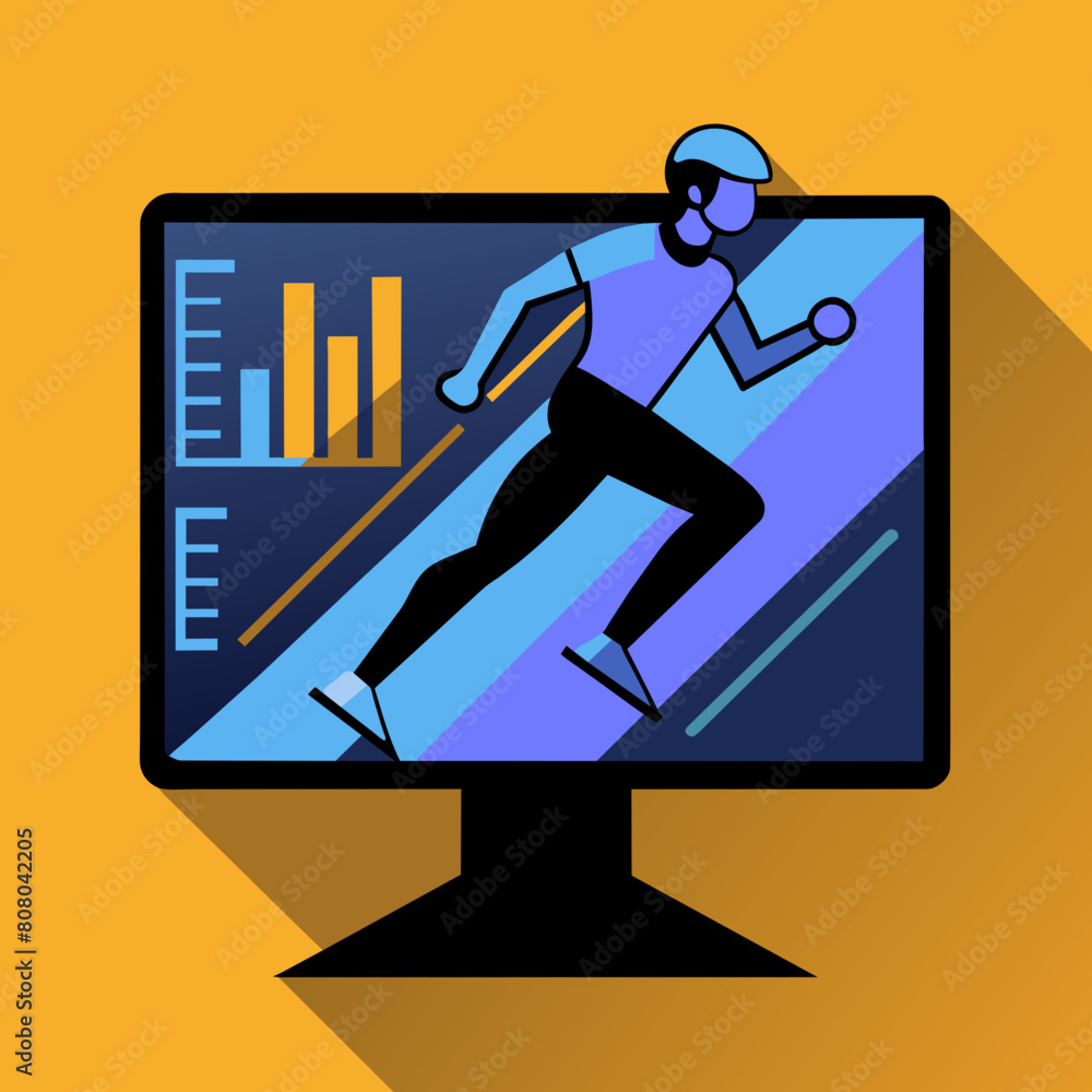 AI Sports Analytics Interface Vector - Displaying Player Performance, Sports Data Analysis, Athletic Performance Enhancement Illustration AI Sports Analytics Interface Vector - Displaying Player Performance, Sports Data Analysis, Athletic Performance Enhancement Illustration