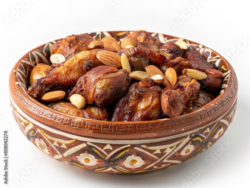Moroccan Bisteeya with pigeon and almonds photo