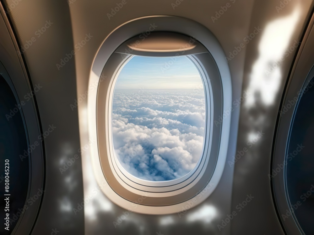 Skybound Perspective: View from Inside the Aircraft Window Skybound Perspective: View from Inside the Aircraft Window
