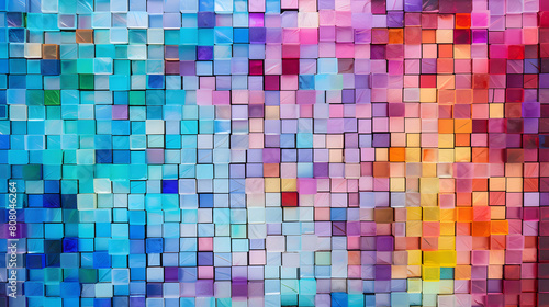 colorful glass mosaic wall background poster background