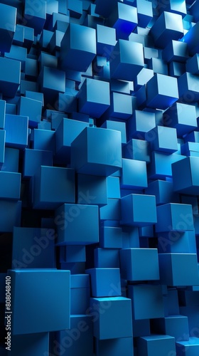 Blue 3D cubes background