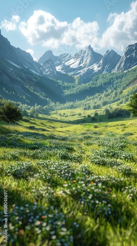 Alpine meadow in the mountains © duyina1990