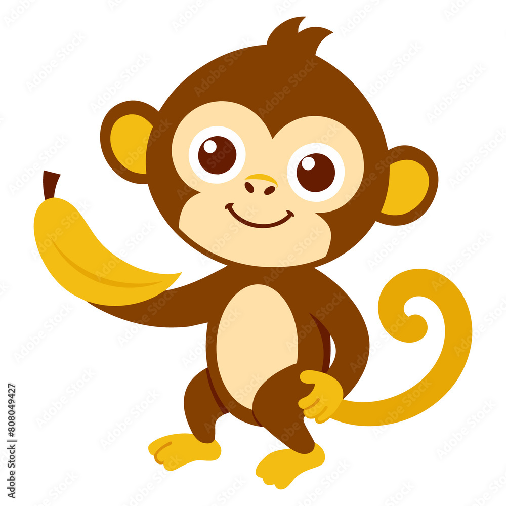 Obraz premium Jungle Junior: Playful Monkey Adventure