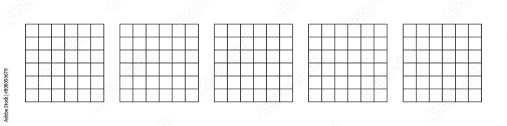 Grid pattern square lines for notebook or graph. Flat vector illustration isolated on white background. Grid pattern square lines for notebook or graph. Flat vector illustration isolated on white background.