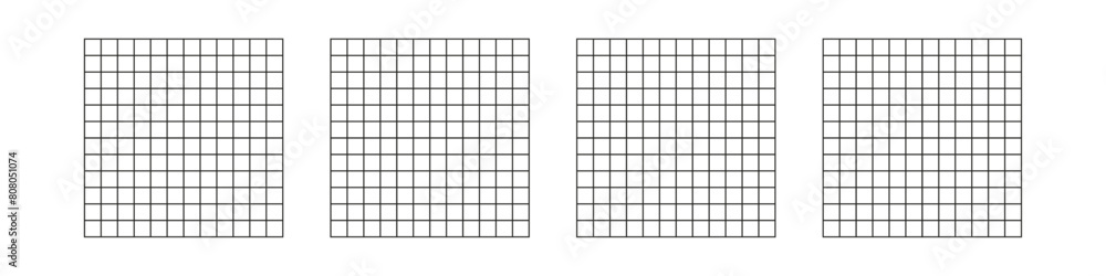 Grid pattern square lines for notebook or graph. Flat vector illustration isolated on white background. Grid pattern square lines for notebook or graph. Flat vector illustration isolated on white background.