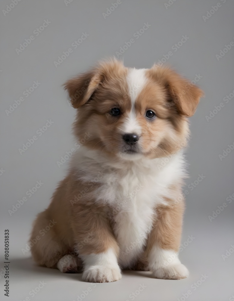 Happy fluffy smiling dog. Pets concept Happy fluffy smiling dog. Pets concept