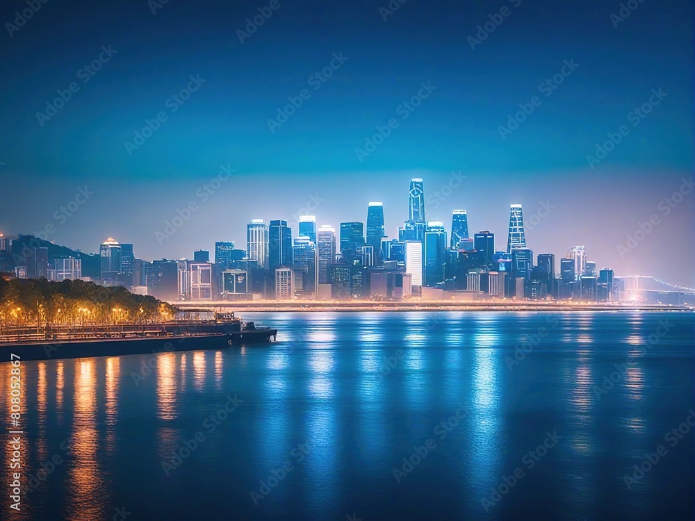 Fototapeta premium country skyline at night