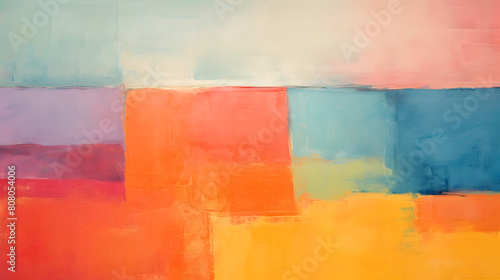 Color field landscape painting abstract decorative painting