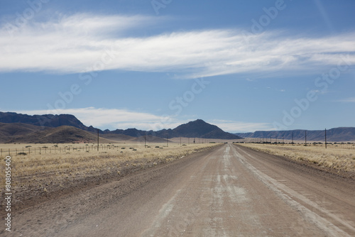 Namibia landscape with a lonely autumn day