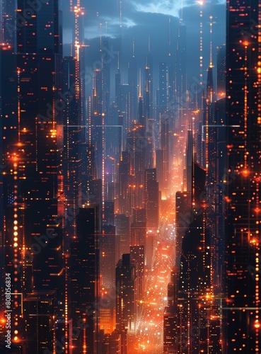 futuristic cityscape illustration