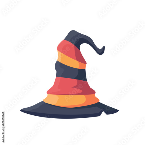 Witch and Wizard hat isolated on white background. Vector stock