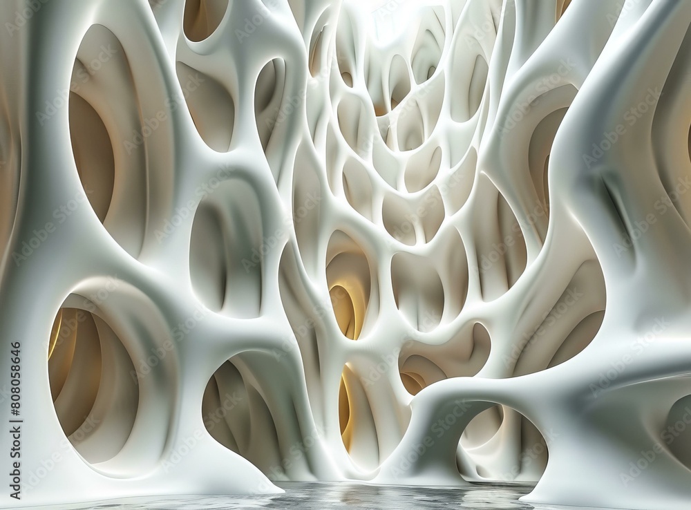 custom made wallpaper toronto digitalFuturistic organic architecture interior