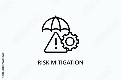 Risk Mitigation Vector Icon Or Logo Illustration