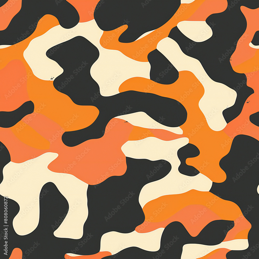 Digital orange camouflage Military texture seamless pattern. Digital orange camouflage Military texture seamless pattern.