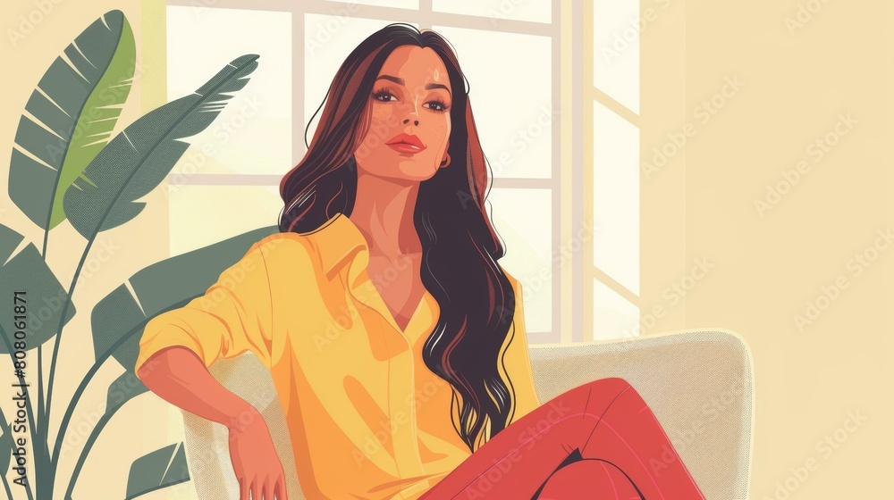 Confident businesswoman sitting in a chair Confident businesswoman sitting in a chair