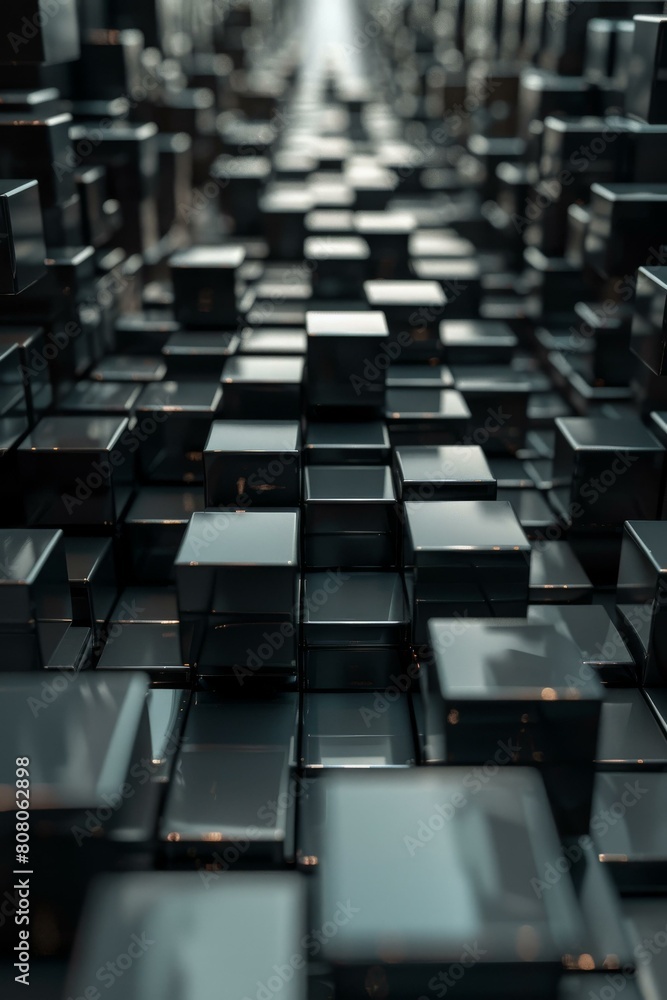 Black cubes background