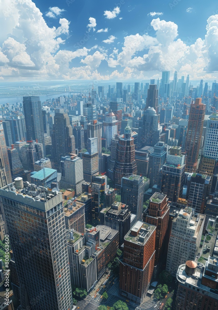 A Breathtakingä¿¯çž°çž° of the Bustling Metropolis of New York City
