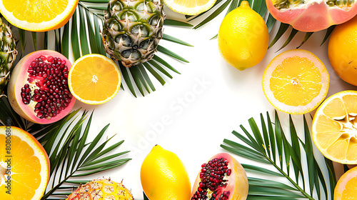Tropical summer fruits  wallpaper   the freshness and brightness in the middle of the heat