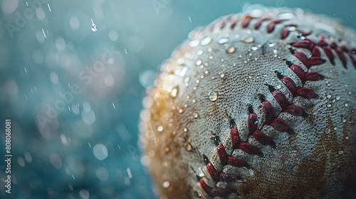 A closeup of Pitcher Curve-balling Baseball