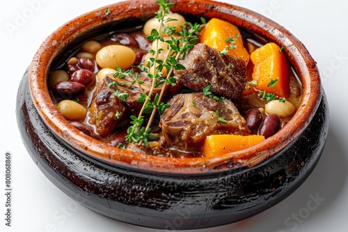 Lesotho Oxtail Stew with beans and vegetables