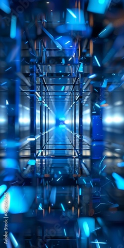 Blue Sci-Fi Tunnel