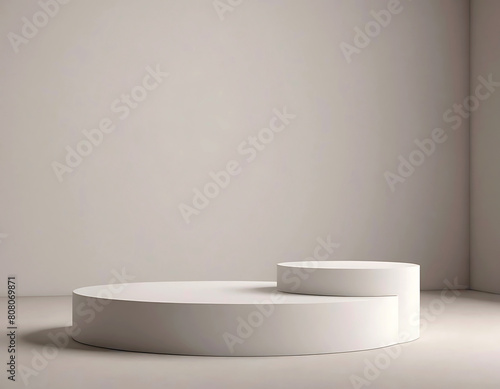 Market pedestal - white platform to place products on a light colored background.