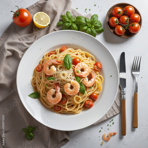  Generative AI creates an Italian culinary masterpiece with shrimp and pasta in a savory sauce 
