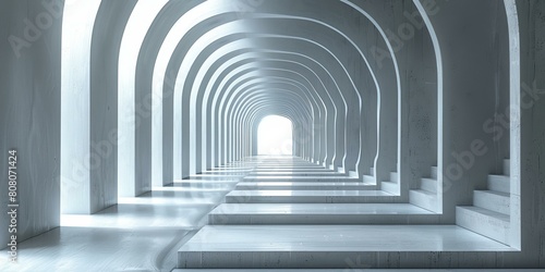 Futuristic empty corridor