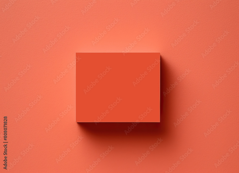 Orange Square on Pink Wall. Generative AI Orange Square on Pink Wall. Generative AI