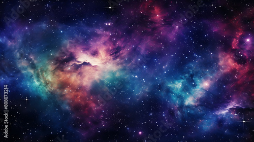 Design an abstract background with a cosmic  outer space theme.