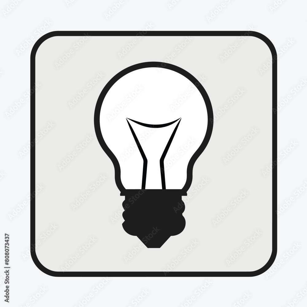 Light bulb icon idea creativity solution concept simple black and white logo design Light bulb icon idea creativity solution concept simple black and white logo design