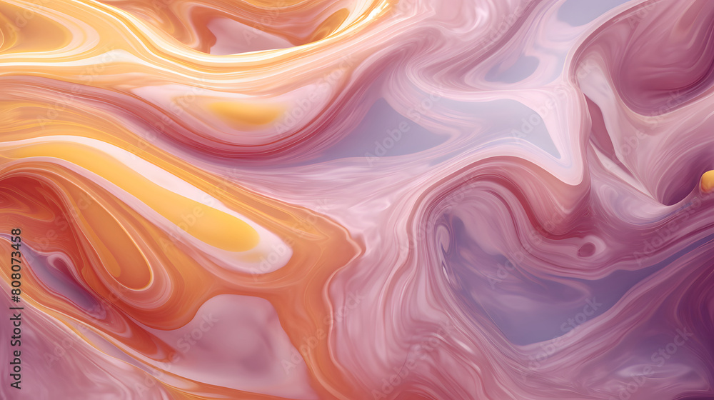 Obraz premium Pink abstract smooth curved lines poster background